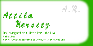 attila mersitz business card